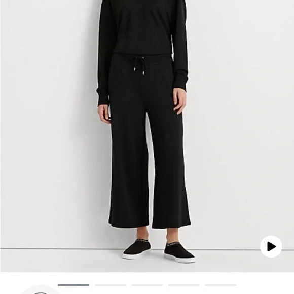 - New - Ralph Lauren cropped wide-leg sweatpants - Picture 1 of 7